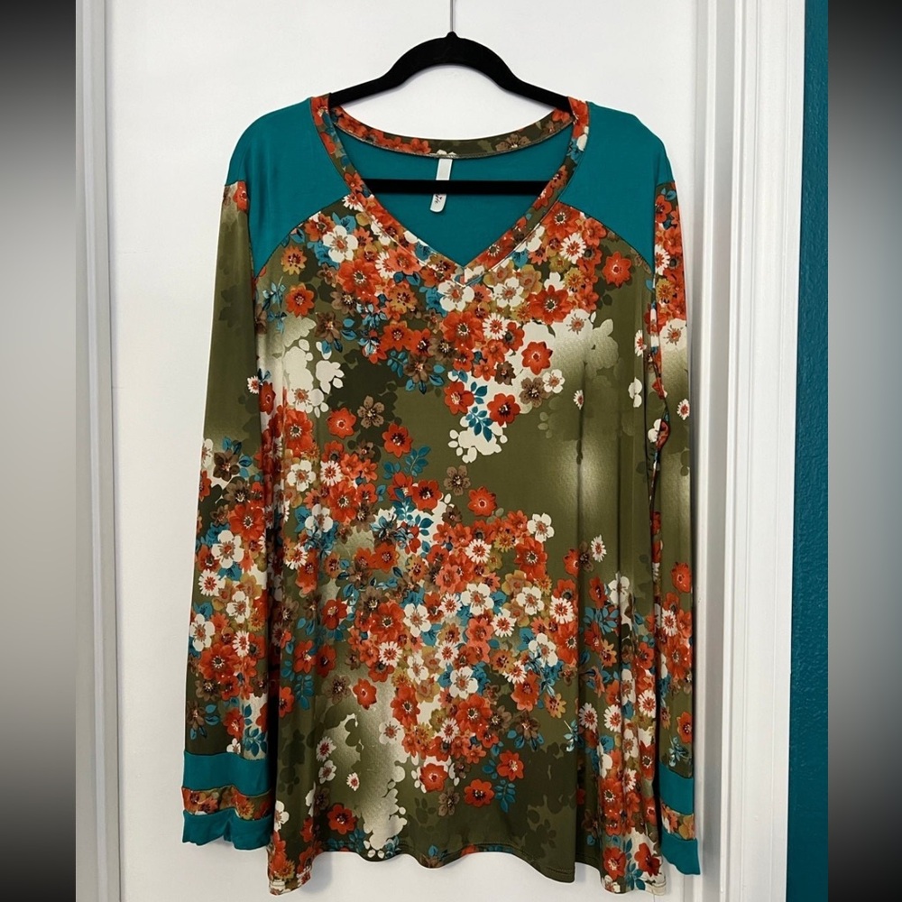 Celeste Floral Blouse Size 1X
